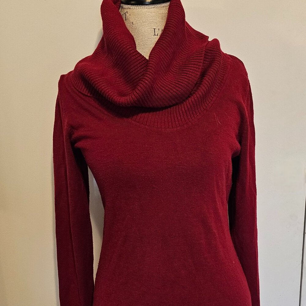 Red Cowl-necked Sweater